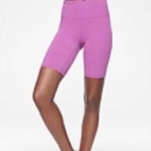 Athleta Elation High Rise 8" Biker Shorts Purple Medium